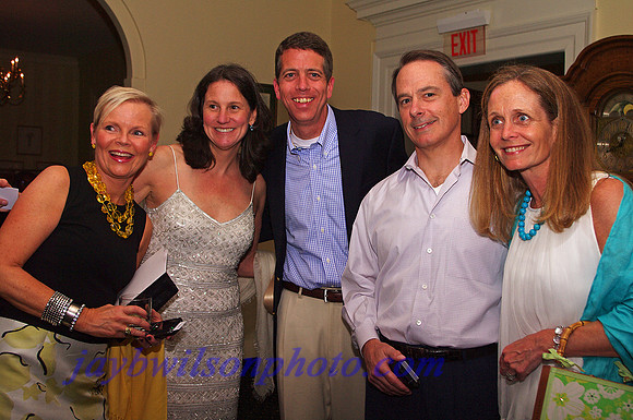 From left: Bronxville Alums Susan Kelty Law, Beth Aherne and Steve Thomas with Noble and Alum Mariellen Carpenter