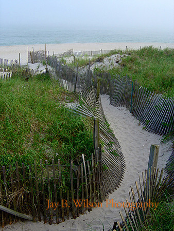 fire island fog, ocean beach, ny