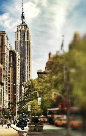 empire state building, new york city, manhattan, madison square park, postcard